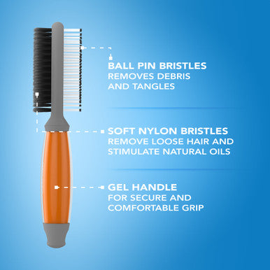 Wahl Double Sided Brush With Soft Grip Gel Handle