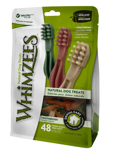 Whimzees Toothbrush Dental Chew Extra Small Dog Treat 70mm