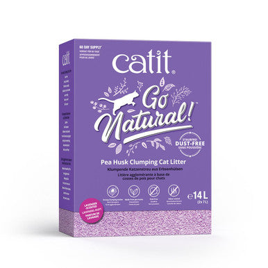 Catit Go Natural Lavender Pea Husk Clumping Cat Litter