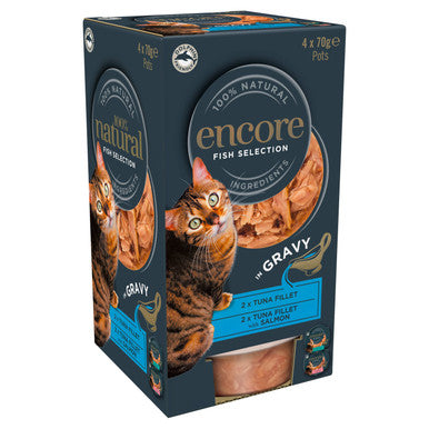 Encore High Protein Wet Cat Food - Fish in Gravy Pot