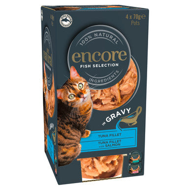 Encore High Protein Wet Cat Food - Fish in Gravy Pot