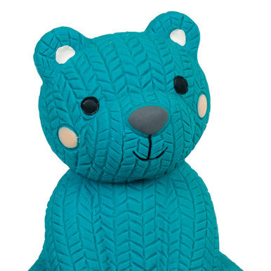 Little Petface Latex Teddy Bear Puppy Dog Toy in Blue