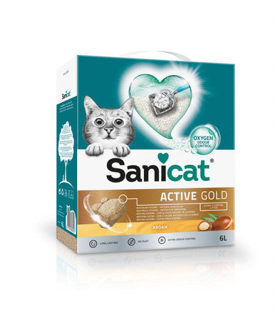 Sanicat Active Gold Ultra Clumping Argan Kitten Cat Litter