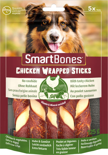 SmartBones Wrapped Sticks Dog Treats- Chicken