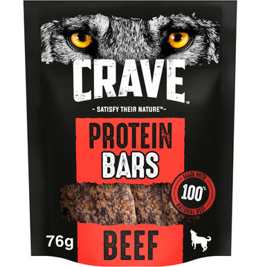 Crave Grain-free Protein Bars Dog Treats - Beef