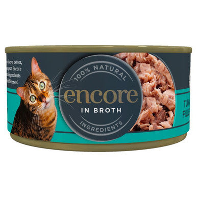 Encore Adult Wet Cat Food Tin - Tuna Fillet in Broth