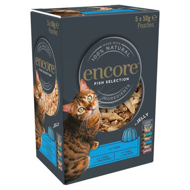 Encore Adult Wet Cat Food Pouch - Fish Selection in Jelly