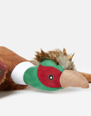 Joules Plush Red Tweed Pheasant Dog Toy