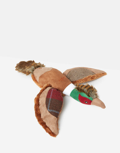 Joules Plush Red Tweed Pheasant Dog Toy