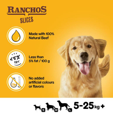 Pedigree Ranchos Slices Dog Treats with Beef