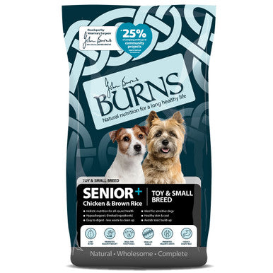 Burns Small Senior+ Dry Dog Food - Chicken & Brown Rice