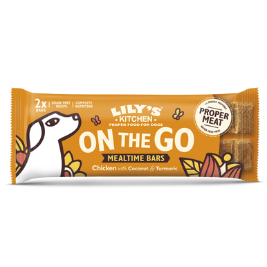 Lily's Kitchen On The Go Mealtime Bars Dog Treats - Chicken with Coconut & Turmeric