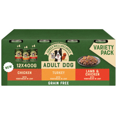 James Wellbeloved Grain Free Adult Turkey, Lamb and Chicken in Loaf Can