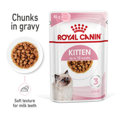 Royal Canin Kitten Wet Cat Food - Chunks in Gravy