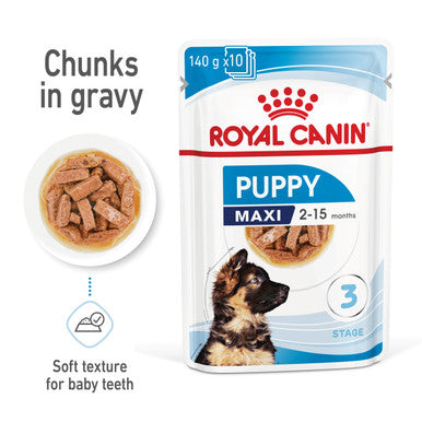 Royal Canin Maxi Puppy Wet Dog Food - Chunks in Gravy