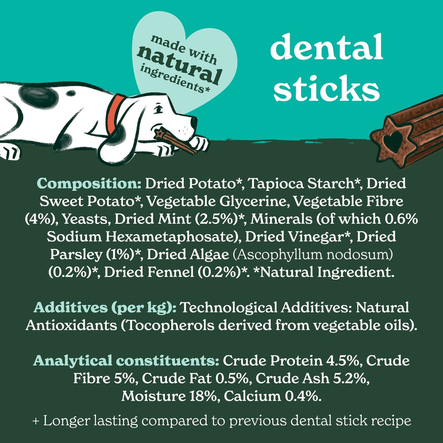 Forthglade Natural Grain-free Adult Dental Sticks Dog Treats