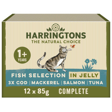 Harringtons Wet Cat Fish Selection in Jelly