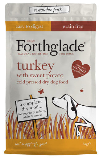 Forthglade Grain-free Cold Pressed Adult Dry Dog Food - Turkey with Sweet Potato