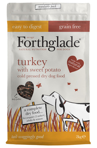 Forthglade Grain-free Cold Pressed Adult Dry Dog Food - Turkey with Sweet Potato