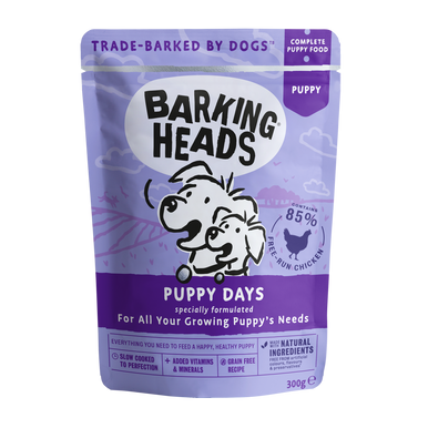 Barking Heads Puppy Days Puppy Wet Dog Food in Pouches - Chicken