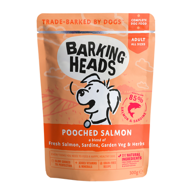 Barking Heads Pooched Adult Wet Dog Food in Pouches - Salmon & Sardine