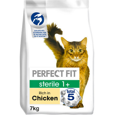 Perfect Fit Sterile 1+ Adult Dry Cat Food - Chicken