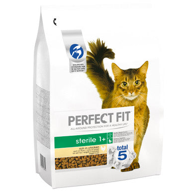 Perfect Fit Sterile 1+ Adult Dry Cat Food - Chicken