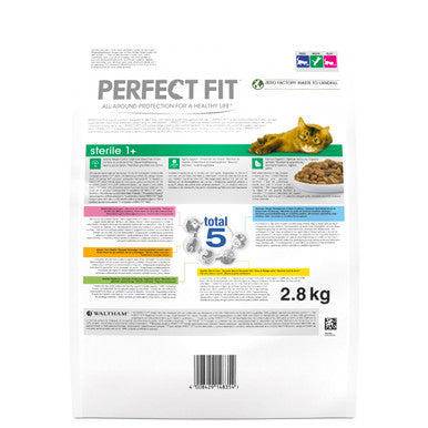 Perfect Fit Sterile 1+ Adult Dry Cat Food - Chicken