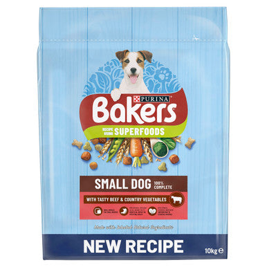 Bakers Superfoods Small Adult Dry Dog Food - Beef & Vegetables