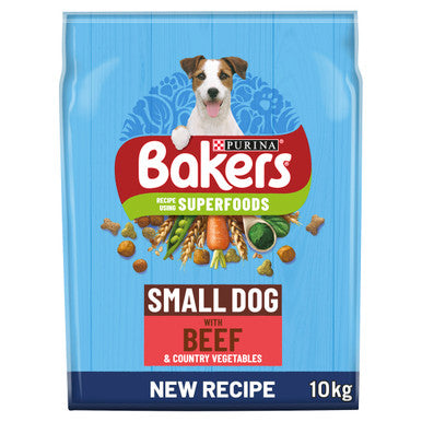 Bakers Superfoods Small Adult Dry Dog Food - Beef & Vegetables