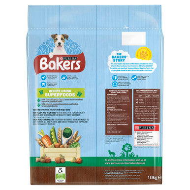 Bakers Superfoods Small Adult Dry Dog Food - Beef & Vegetables