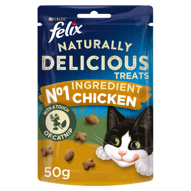 Felix Naturally Delicious Adult Cat Treats - Chicken & Catnip