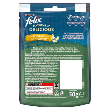 Felix Naturally Delicious Adult Cat Treats - Chicken & Catnip