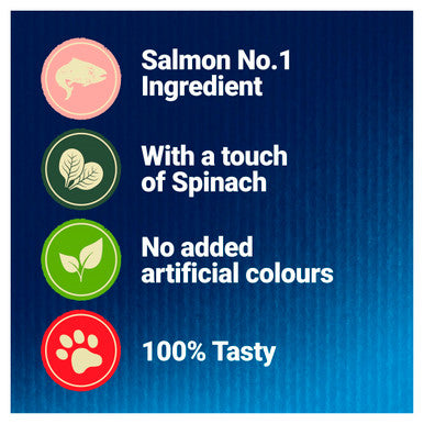 Felix Naturally Delicious Adult Cat Treats - Salmon & Spinach