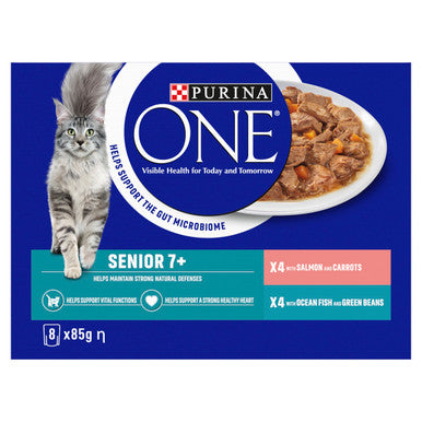 Purina One Senior 7+ Wet Cat Food - Salmon & Ocean Fish