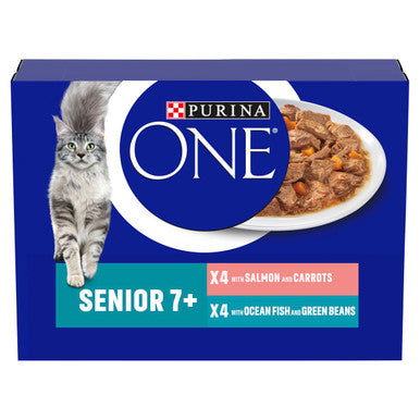 Purina One Senior 7+ Wet Cat Food - Salmon & Ocean Fish