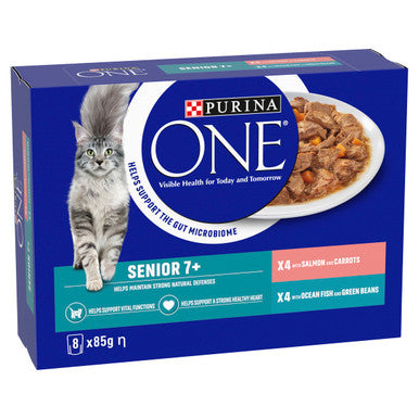 Purina One Senior 7+ Wet Cat Food - Salmon & Ocean Fish