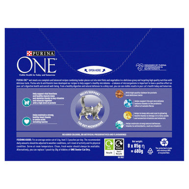 Purina One Senior 7+ Wet Cat Food - Salmon & Ocean Fish