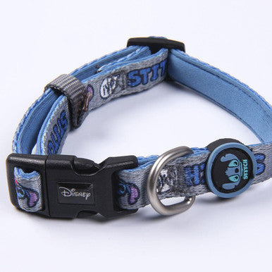 For Fan Pets Stitch Premium Adult Dog Collar - Dark Blue