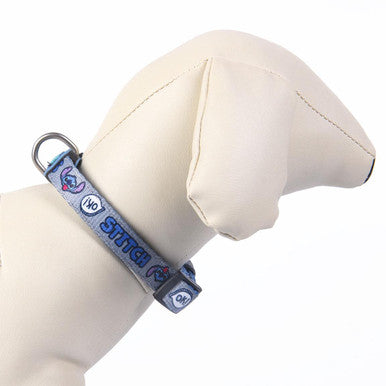 For Fan Pets Stitch Premium Adult Dog Collar - Dark Blue