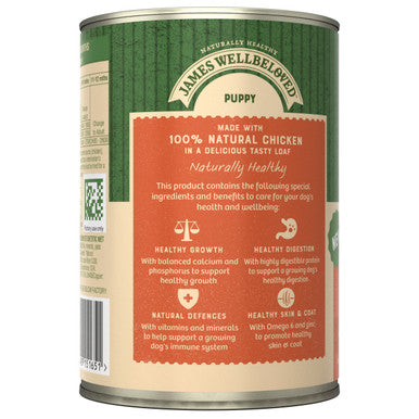 James Wellbeloved Gluten-free Puppy Wet Dog Food - Chicken, Rice & Vegetables in Loaf