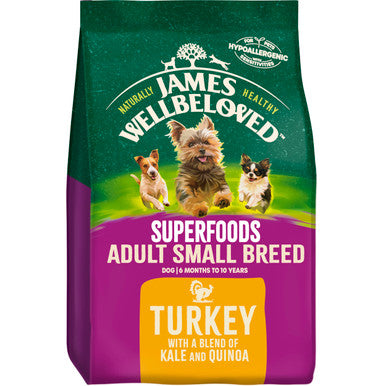 James Wellbeloved Superfoods Gluten-free Small Adult Dry Dog Food - Turkey, Kale & Quinoa