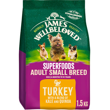 James Wellbeloved Superfoods Gluten-free Small Adult Dry Dog Food - Turkey, Kale & Quinoa