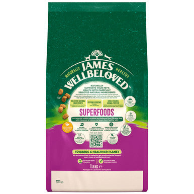 James Wellbeloved Superfoods Gluten-free Small Adult Dry Dog Food - Turkey, Kale & Quinoa