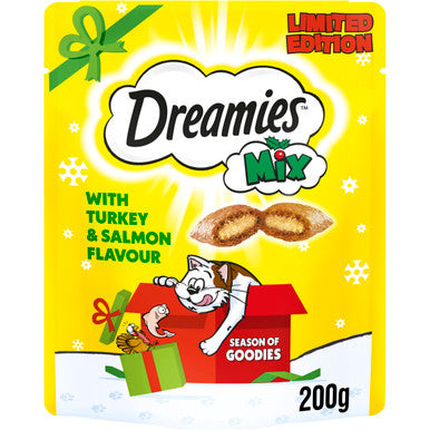 Dreamies Mix Kitten and Adult Cat Treats - Turkey & Salmon