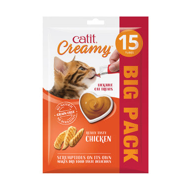 Catit Creamy Grain-free Adult Cat Treats - Chicken