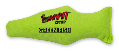 Yeowww! Catnip Green Fish Cat Toy