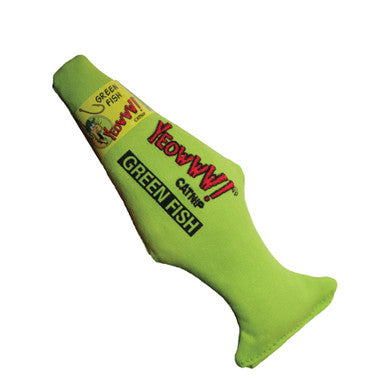 Yeowww! Catnip Green Fish Cat Toy