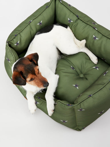 Joules Bee Print Box Dog Bed