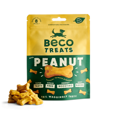 Beco Soft Baked Grain-free Dog Treats - Peanut with Coconut & Turmeric